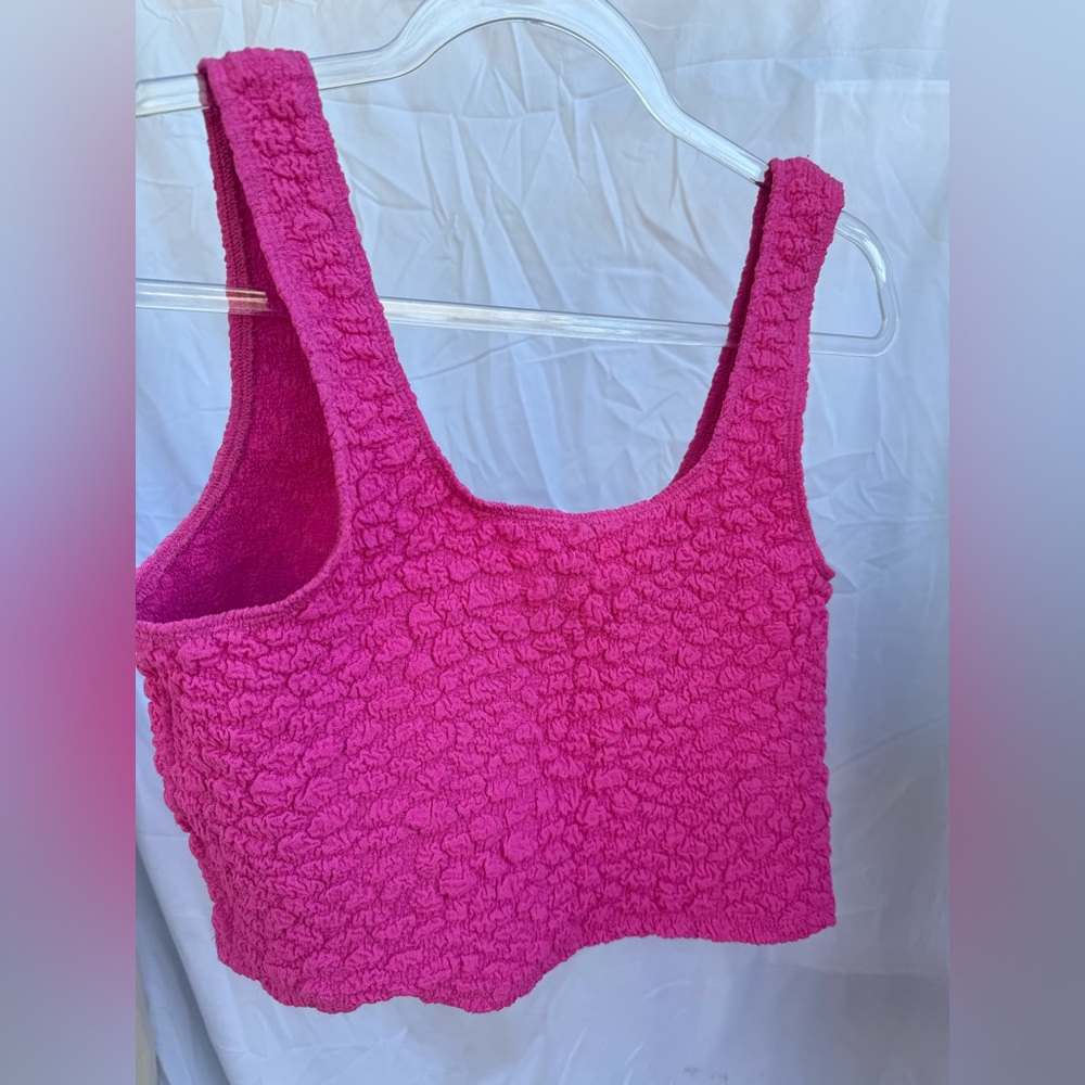 Anthropologie The Hannah Seamless Textured Tank in pink size L - Picture 3 of 9